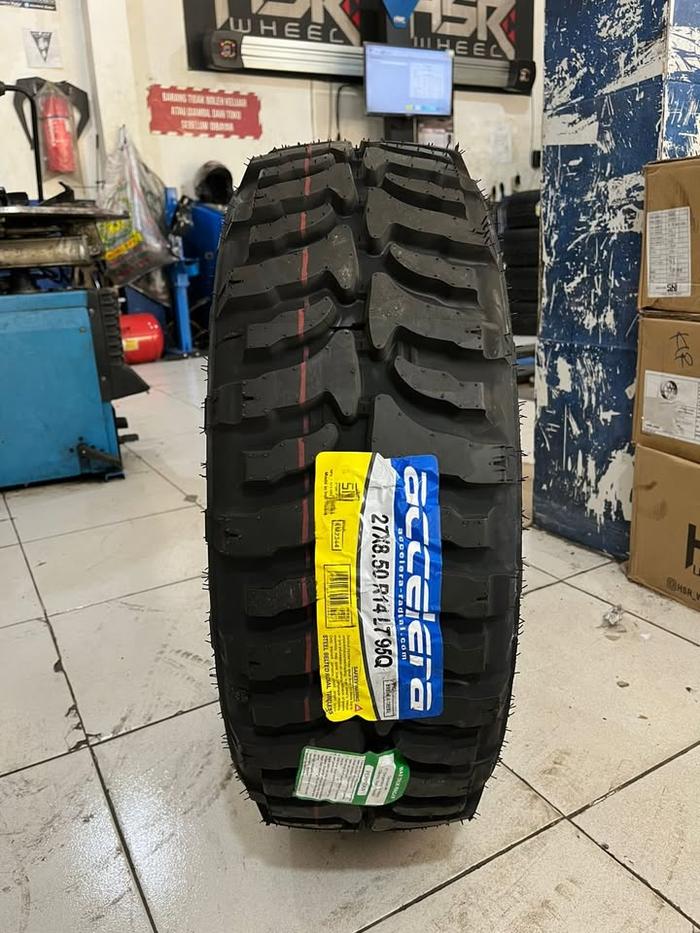 ban mobil offroad ring 14 accelera badak xtreme ukuran 27 8,5 r14 baru ban cangkul kasar