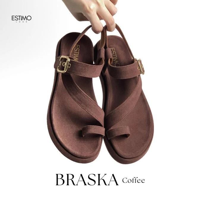 Estimo - BRASKA SUEDE Sandal Wanita Sandal Tali Wanita