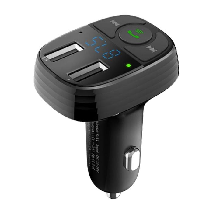 D7WD Adaptor Stereo Musik Mobil Pemancar FM Pengisi Daya Cepat USB