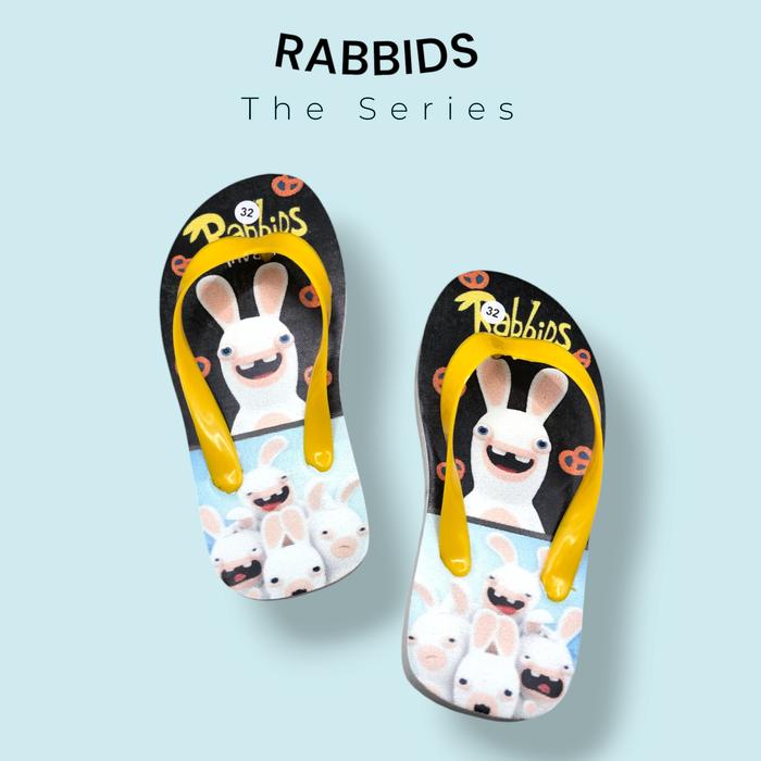 Sandal Anak Karakter Rabbids Invasion Sendal Jepit Lucu Fashion Unisex RABBIDS JELLY