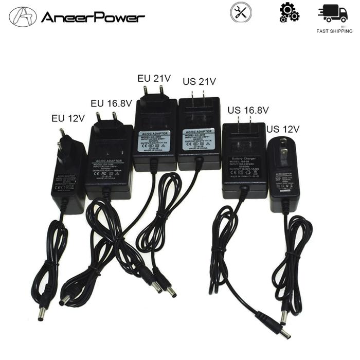 12V 16.8V 21V 25V Li-ion Electric Drill Battery Charger Cordless
