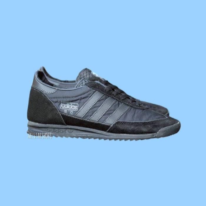 Sepatu Sneakers Adidas SL 72 Kasual Fashion Pria Casual Shoes Warna Hitam Polos Full Black