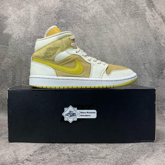 Sepatu Second Nike Air Jordan 1 Mid SE 'Voltage Yellow' Size 42 Original Guarantee 100%