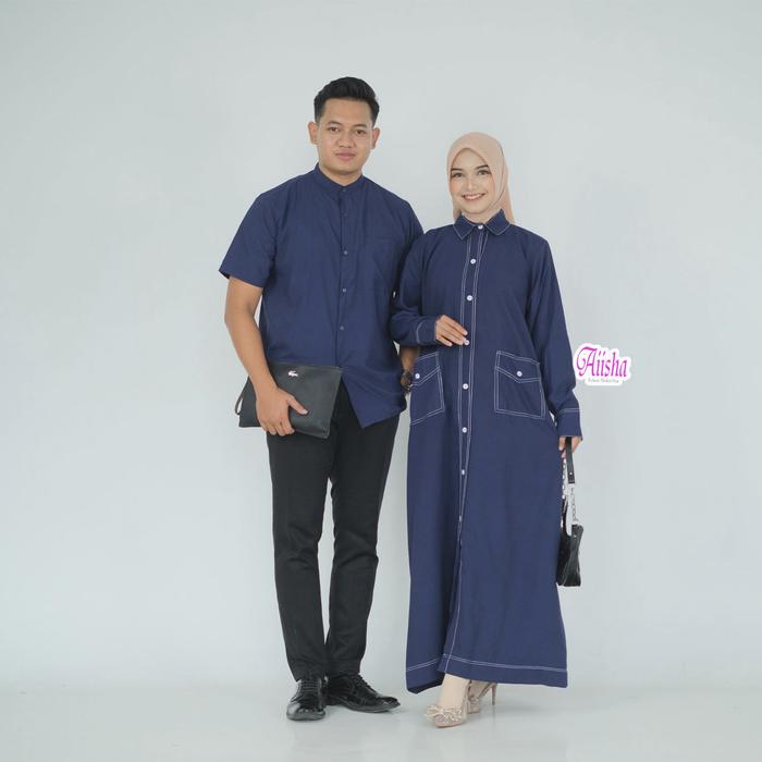 AIISHA | Gamis Ayla Jumbo Bahan Cotton Miracle | Gamis Lebaran Couple  | DIJUAL TERPISAH