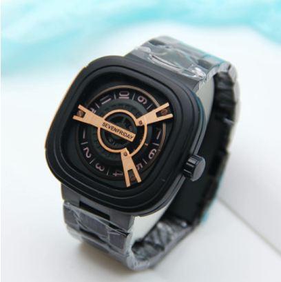 PROMO!! Jam Tangan pria Seven friday rantai S362AIbox batrai cadangan STOK TERBATAS!!