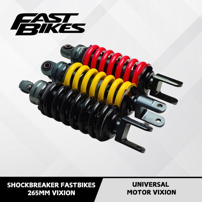 Shockbreaker FASTBIKES Monoshock 265 MM Shock Belakang Motor Bebek Yamaha Vixion 90