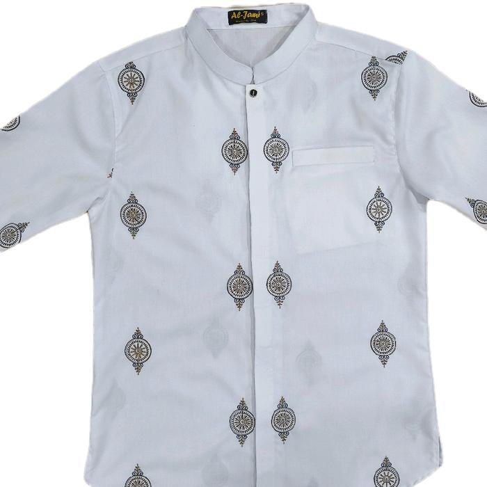 Terbaik AL -JAMI ABBAS kemeja koko sultan premium full bordir batik mewah lengan panjang katun toyob