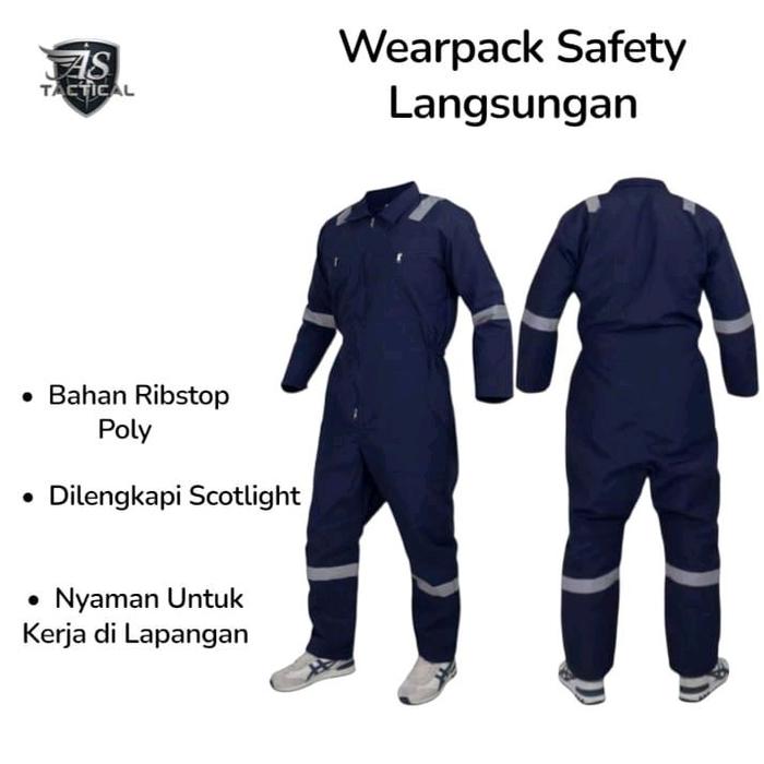 Wearpack Safety Langsungan / Wearpack Bengkel / Wearpack Proyek Safety