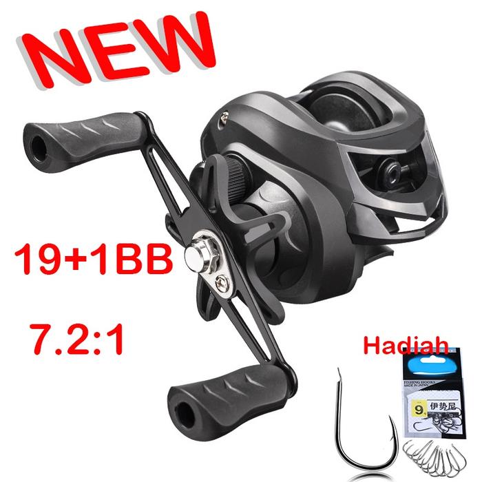 HAIYI FISHING Baitcasting Fishing Reel Metal Spool Max Drag 8 Kilo Reel 7.2:1 19+1BB  Kaku Fiber Sup