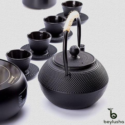 Teko Ketel Teapot Cangkir Tatakan Foodgrade Besi Baja Cast Handmade Chinese Tea Kopi Herbal Horeca J