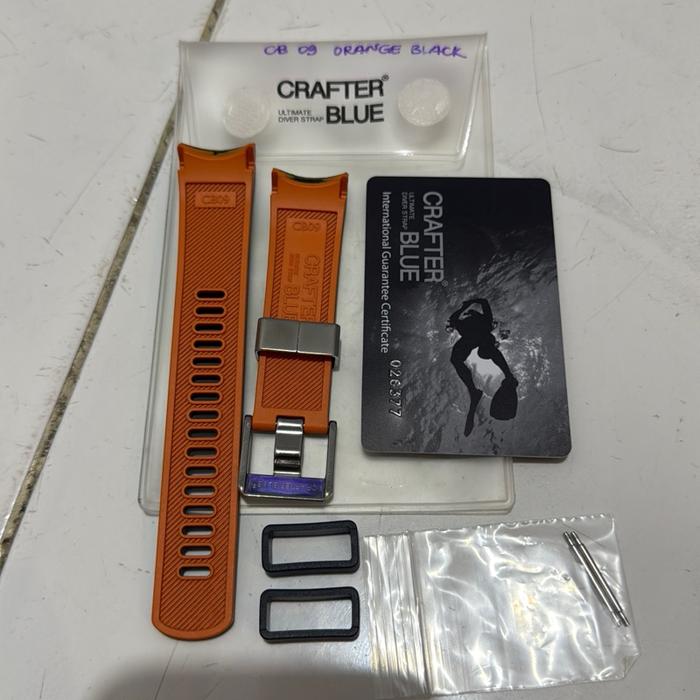 Strap crafter blue seiko samurai orange
