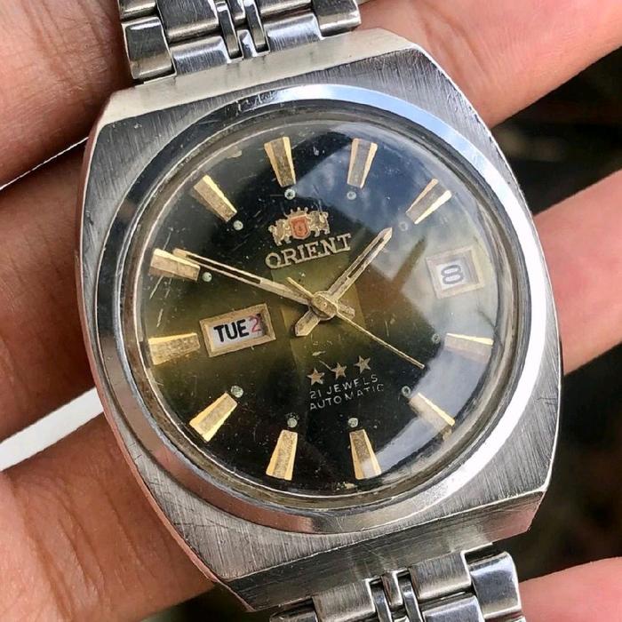 Orient Automatic 3 Star 21Jewels Green Gradasi Dial