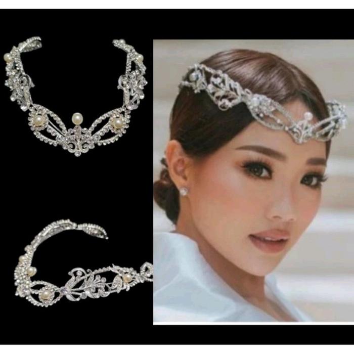 (PROMO) ERLITA HEADPIECE HIASAN DAHI MUTIARA CRYSTAL ALLOY