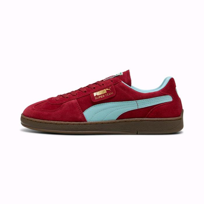 PUMA SUPER TEAM SUEDE SHOES ORIGINAL UNISEX - DARK CRIMSON/SAFE LAKE 39852808