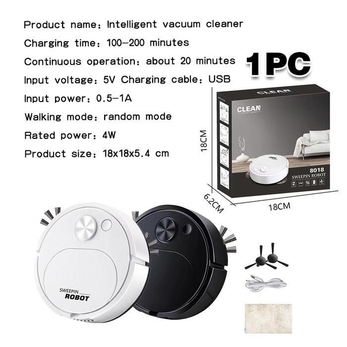 Robot Vacum Cleaner Vacum Robot Mini Penyedot Debu Rumah Sapu Otomatis USB Charge