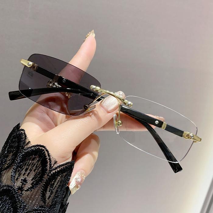 Color-changing Business Style Anti-glare Non-framed Progressive Lenses For Men, With High-end Style 
