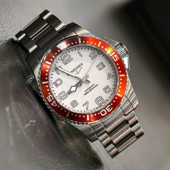 Longines Hydroconquest Red Bezel