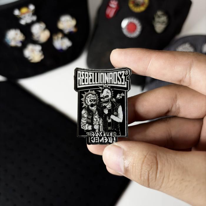 RebellionRose - Pin Acrylic Enamel Pin Style Aksesoris buat Tas, Jacket, Topi Akrilik Clips