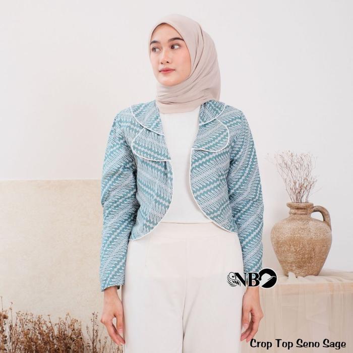 Batik khalisa l batik blazer l blazer crop top l crop top batik kekinian l crop batik l batik remaja