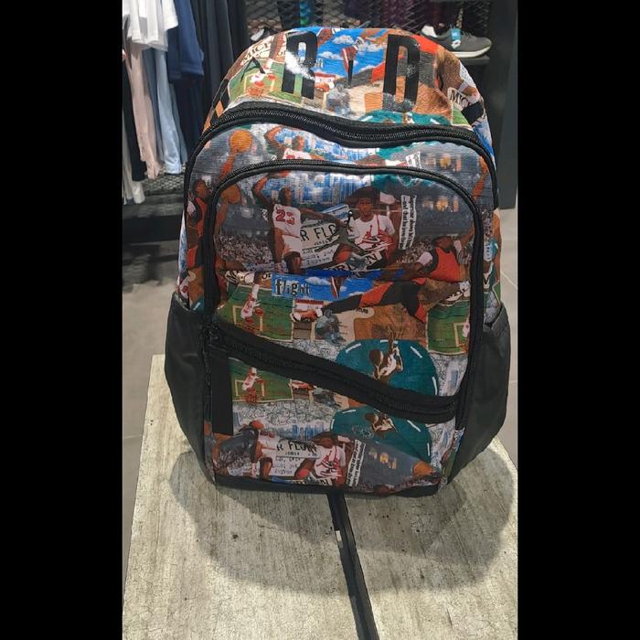 Tas ransel backpack original Jordan 23 black hitam large motif basket ball