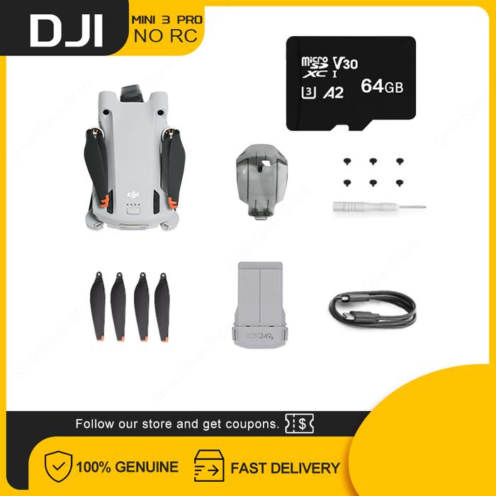 DJI Mini 3 Pro (No RC) Drone 34-min Max Flight Time 4K/60fps Video