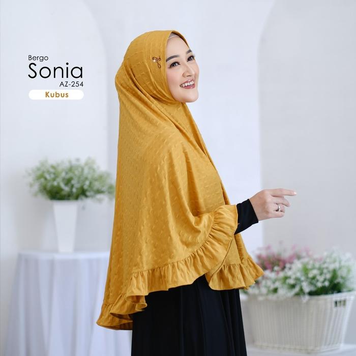 Baru Hijab Instan Azamka Bergo Sonia Kerudung AZ 254 Jersey signature premium