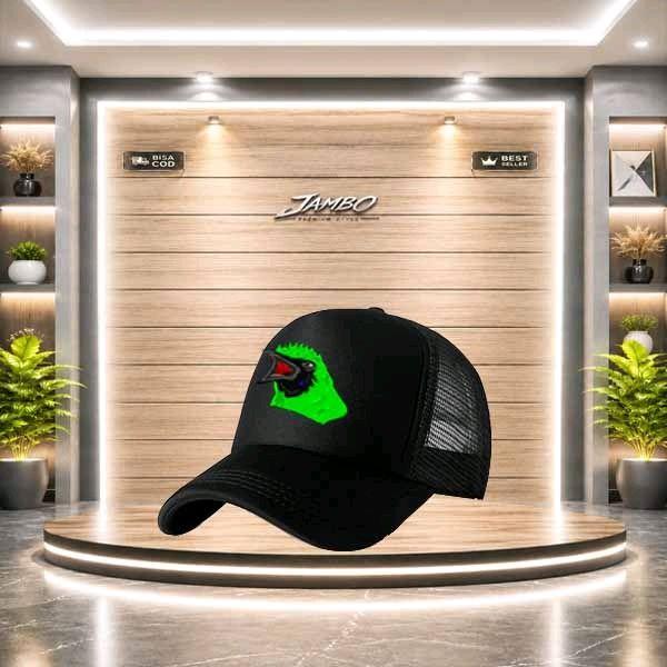Topi Trucker / Jaring Pria Wanita Sablon Cak Ijo Keren