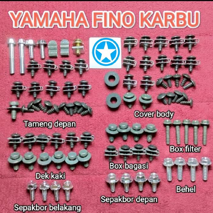 BAUT BODY LENGKAP YAMAHA FINO KARBU/BAUT FULLSET YAMAHA FINO-BAUT BODY LENGKAP