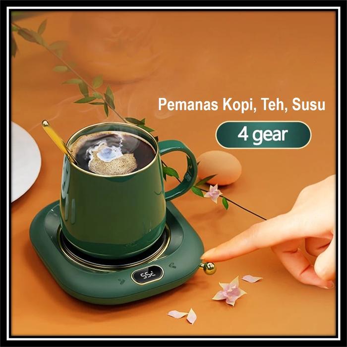 BISA COD Tatakan Pemanas Gelas Kopi Coaster Coffee Cup Warmer Heating Pad Cangkir Mug Kopi Bantalan 