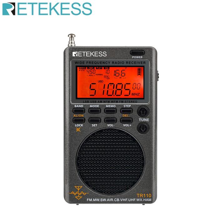 Retekess TR110 Portable SSB Shortwave Radio FM MW SW LSB AIR CB VHF