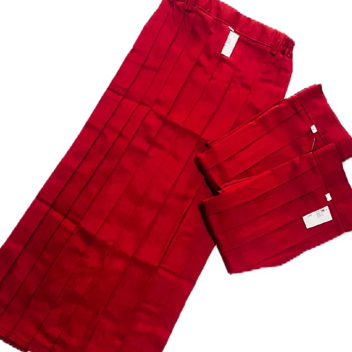ROK sd merah rempel  bahan licin,rempel full Wanita