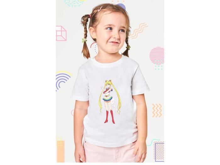 baju dtf anak motif karakter boneka kartun sailor moon DN3 sablon sublim gambar 3D Kaos Fashion