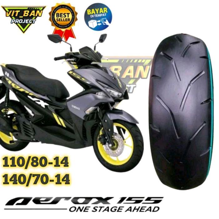 BAN MOTOR AEROX BELAKANG 140/70-14 Tubeless untuk Yamaha Aerox 155 One Stage Ahead