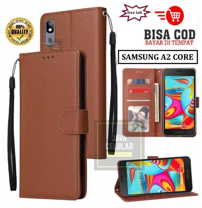 Flip Case Untuk Samsung Galaxy A2 Core Flip Case Kulit Casing Dompet Case Wallet Leather Flip Case T