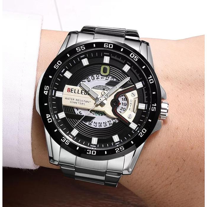 DISKON JAM TANGAN BELLEDA  9382 Rantai Stainless Steel