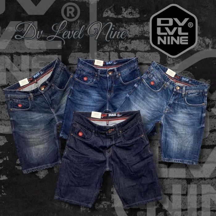 DV LVL NINE Celana Pendek Jeans Pria DV LEVEL NINE ORIGINAL dengan Desain Klasik dan Nyaman