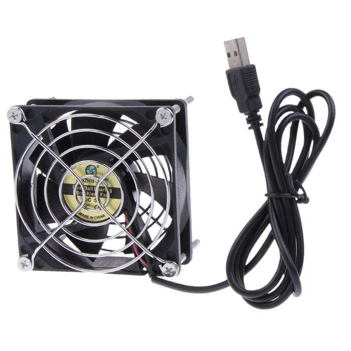 DC5V USB Powered Fan Cooling Fan 8cmx8cmx5cm Brushless  Cooling Fan