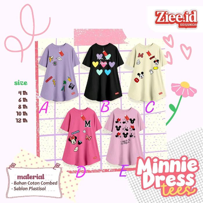 Baju Dress Anak Perempuan Minnie Series Ziee.id