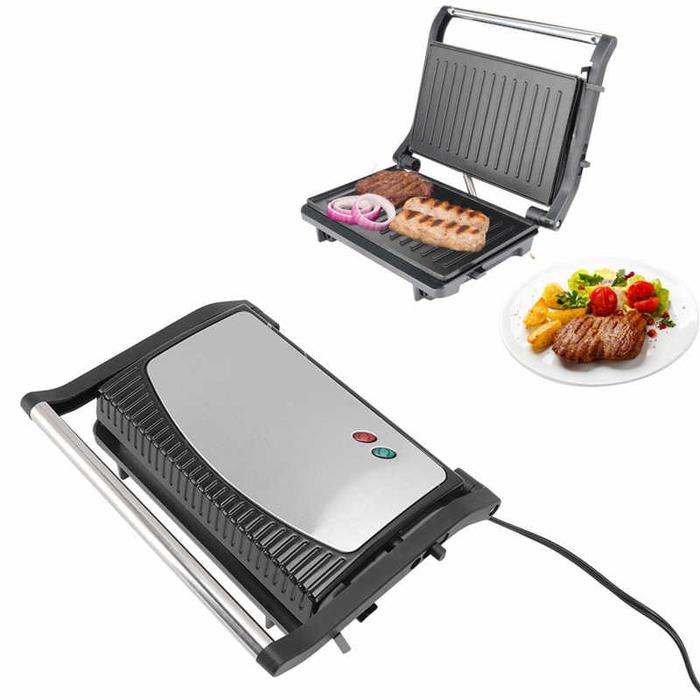 Double Sided Heating Panini Maker Portable Panini Press Grill