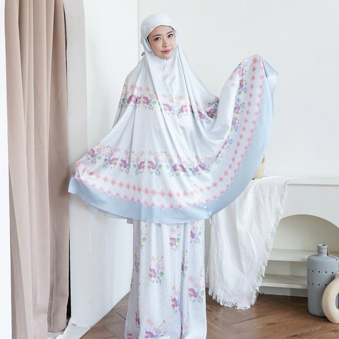 Lagosi Prayer Set Blue Grey / Mukena Lagosi Dewasa
