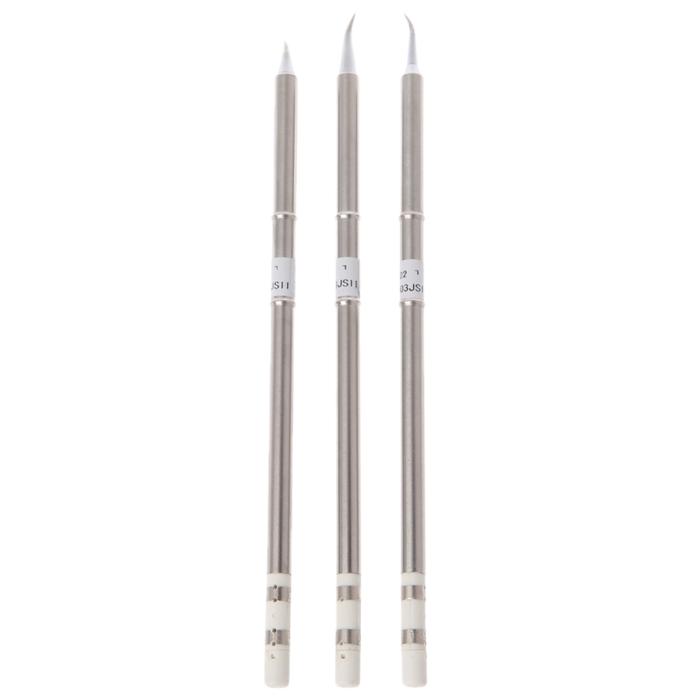 3 Pcs T12-J02 T12-JL02 T12-JS02 Iron Tips for HAKKO Soldering Station