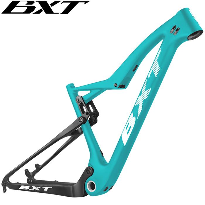 29er Carbon Full Suspension Mountain Bike Frame Thru Axle BOOST