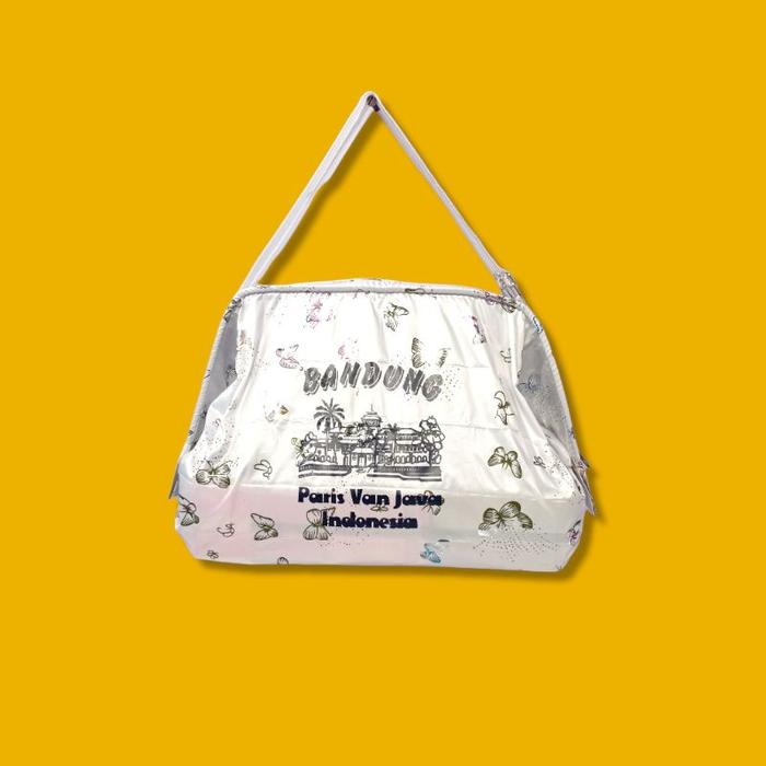 Tas Lipat Tulisan Sablon Bandung Murah Parasut / Tas Jinjing Wanita Besar Murah Unik / Tas Mukena Se