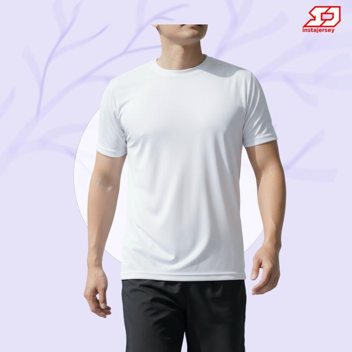 instajersey - Kaos Olahraga Running Drifit Bahan Milano - Milano Putih, L