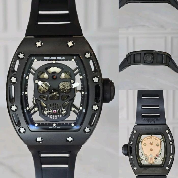 Richard Mille black 052 Skull Swiss Automatic