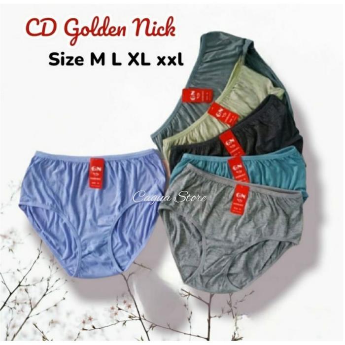 6 Pcs Celana Dalam Wanita Katun Golden Nick 931/Celana Dalam Wanita Terbaru/CD Wanita Kekinian/Dalam
