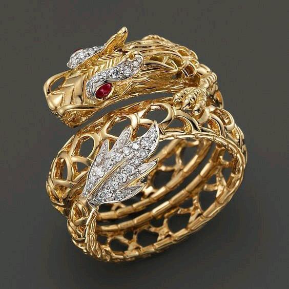 Cincin Naga Pria Wanita - Cincin Berbentuk Naga - Rings