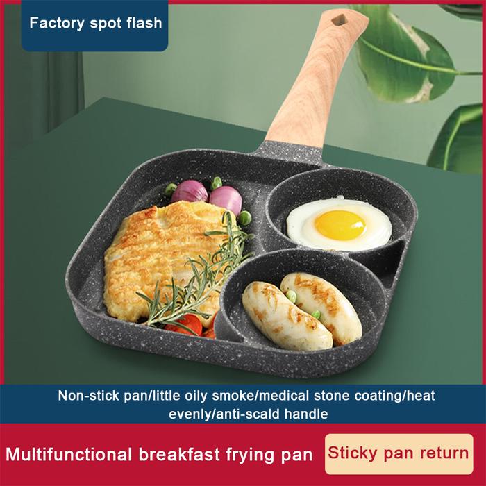 Aijia Carote Panci Sarapan 28CM, Panci Panggang Kotak Multifungsi