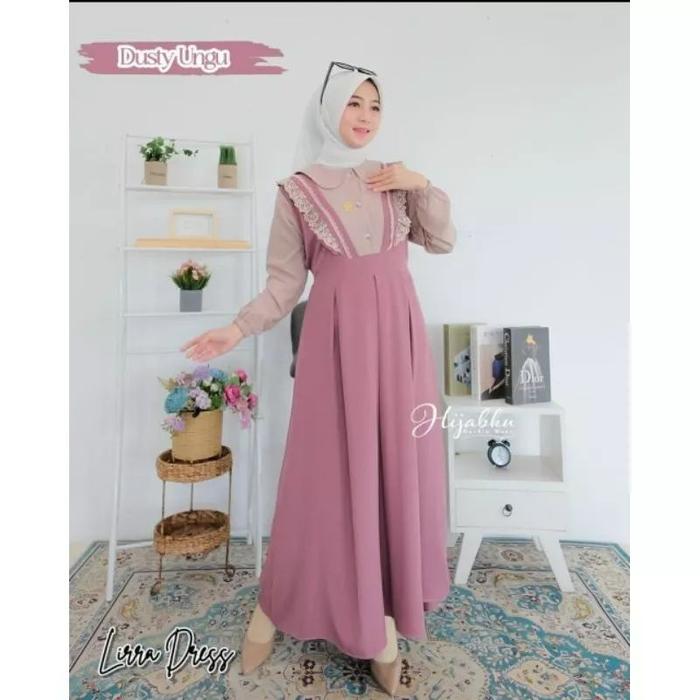 ZS - LIRRA DRESS CRINGKLE AIRFLOW TERBARU GAMIS WANITA DEWASA MUSLIM BUSUI KEKINIAN DRESS MUSLIMAH R