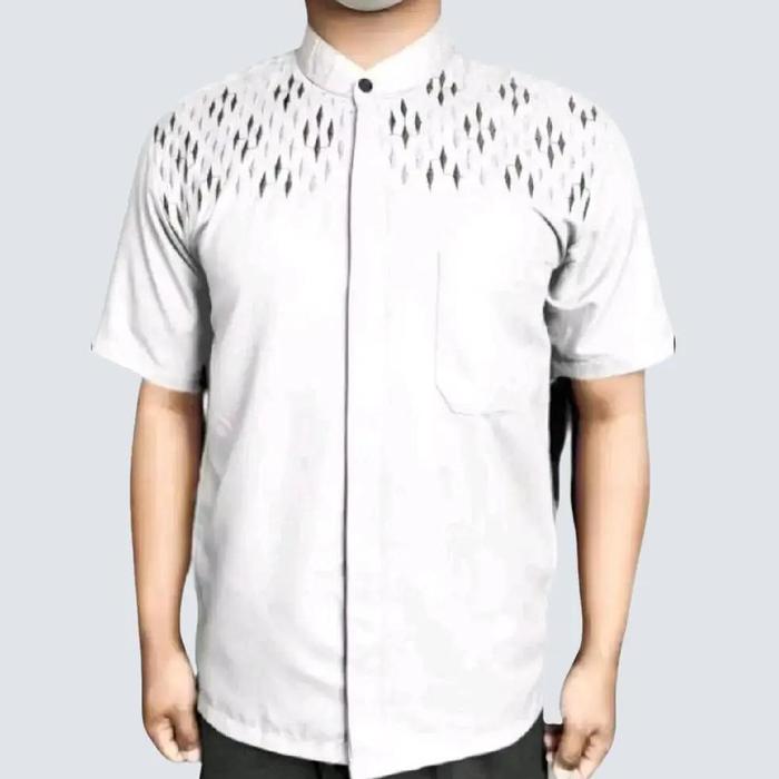 AL Lutfi Baju Koko Bordir Layang Layang Lengan pendek